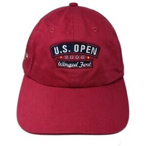 U.S. Open 2006 Winged Foot Baseball Cap Red One Size Authentic Ahead Ballmaker